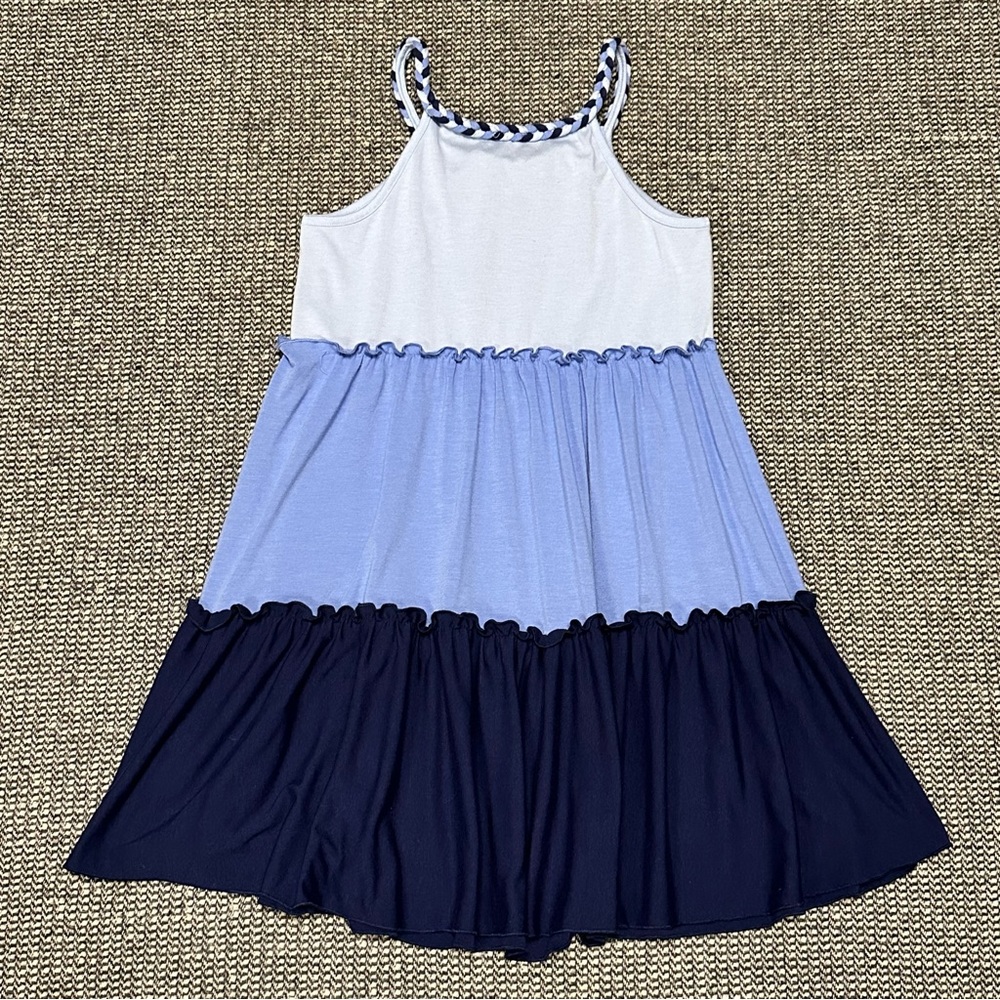 Zuni Navy and Light Blue Kids Dress